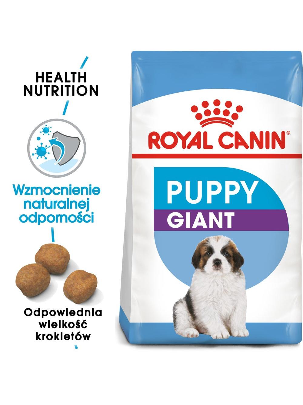 ROYAL CANIN Giant Puppy 15kg karma sucha dla szczeniąt, od 2 do 8 miesiąca życia, ras olbrzymich  + niespodzianka dla psa GRATIS!