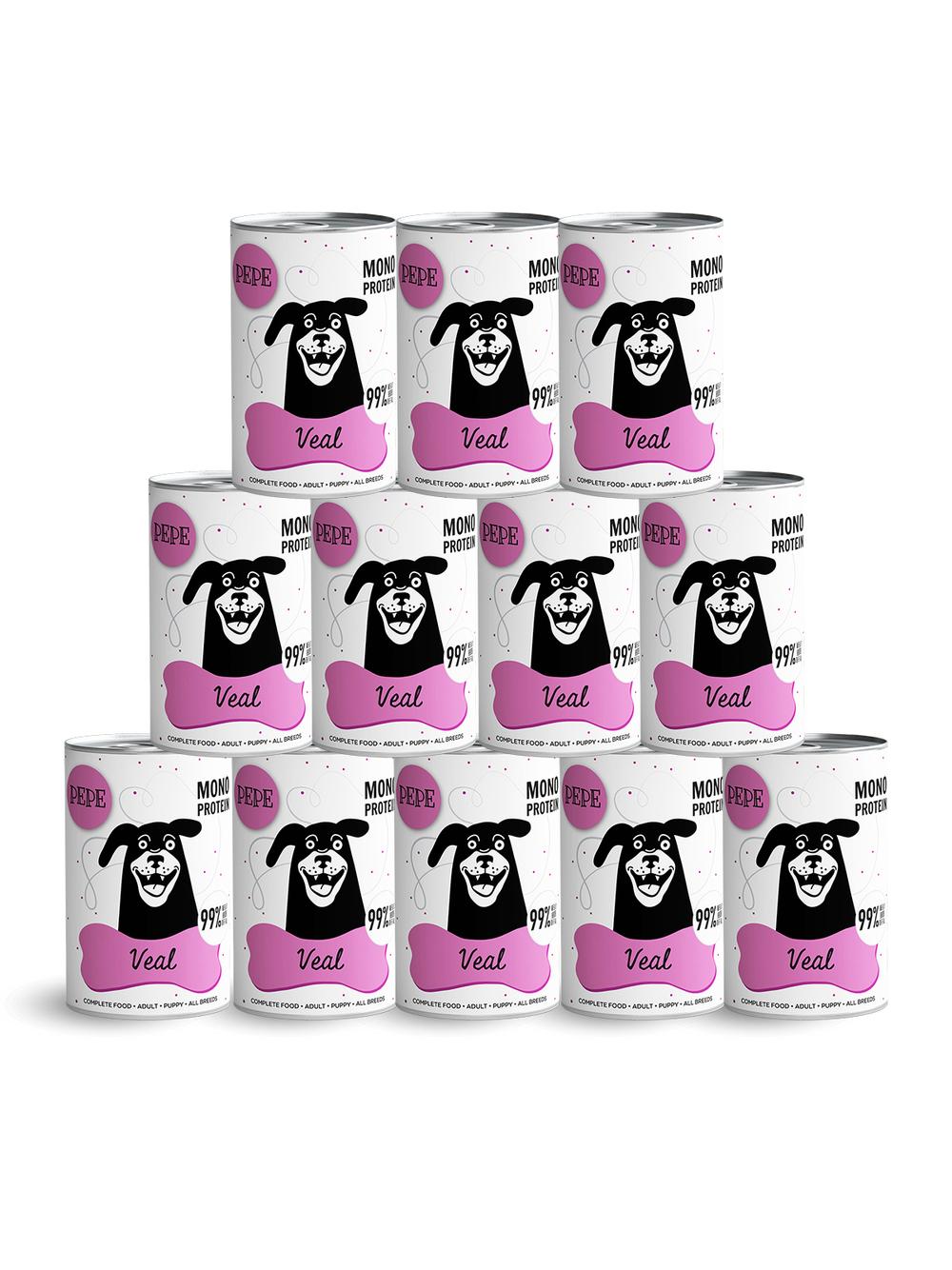 PEPE MONO PROTEIN Veal (cielęcina)  12x400g