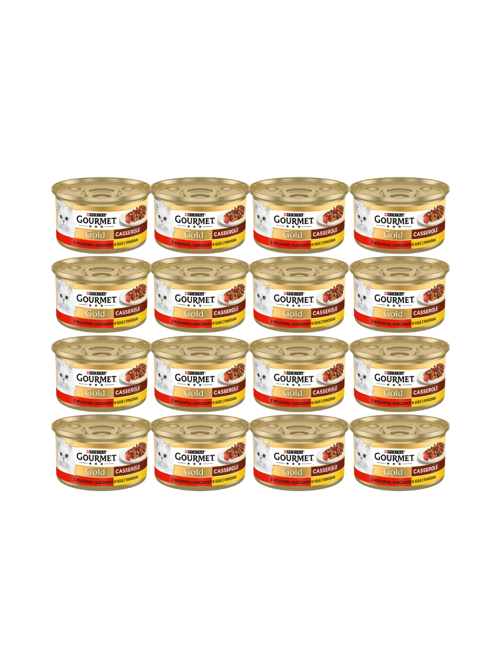 Purina Gourmet Gold z wołowiną i kurczakiem w sosie z pomidorami 48x85g
