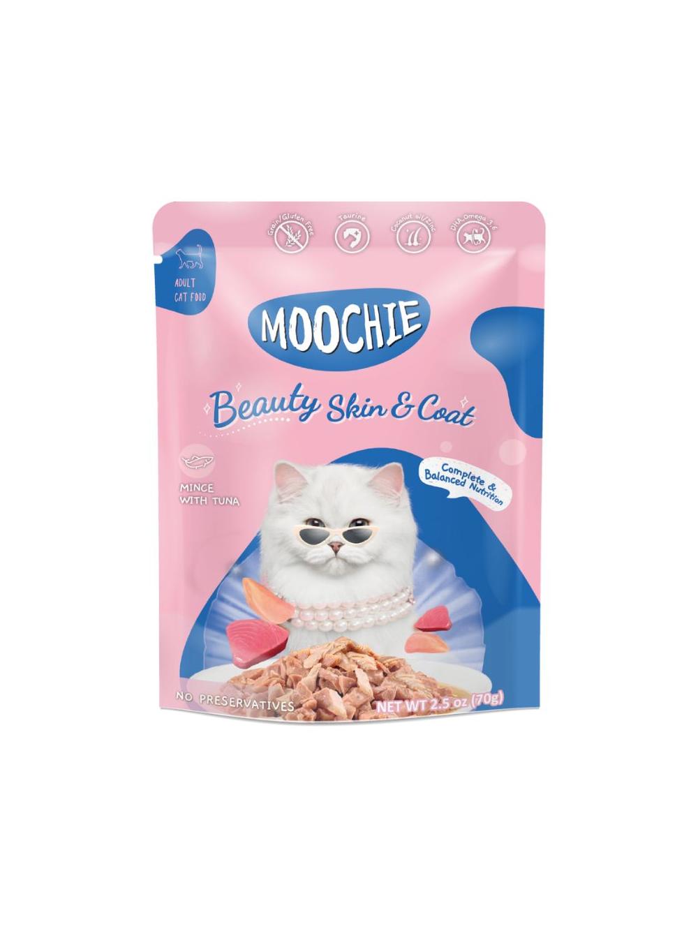 MOOCHIE Beauty Skin&Coat Mince With Tuna 70g piękna skóra i sierść