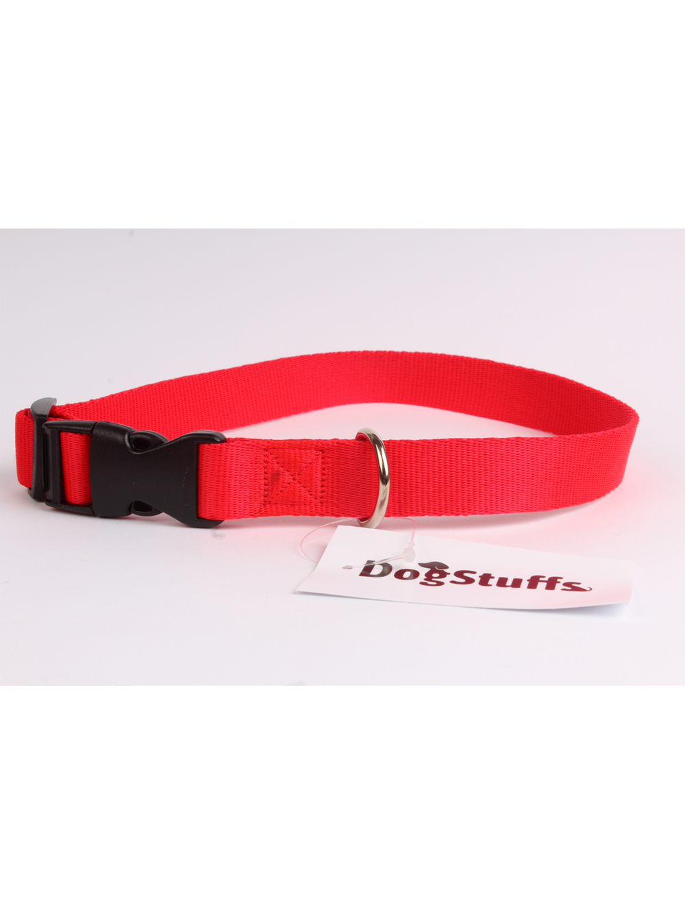 DogStuffs Obroża z plastikową klamrą 20mm/30-55cm czerwona