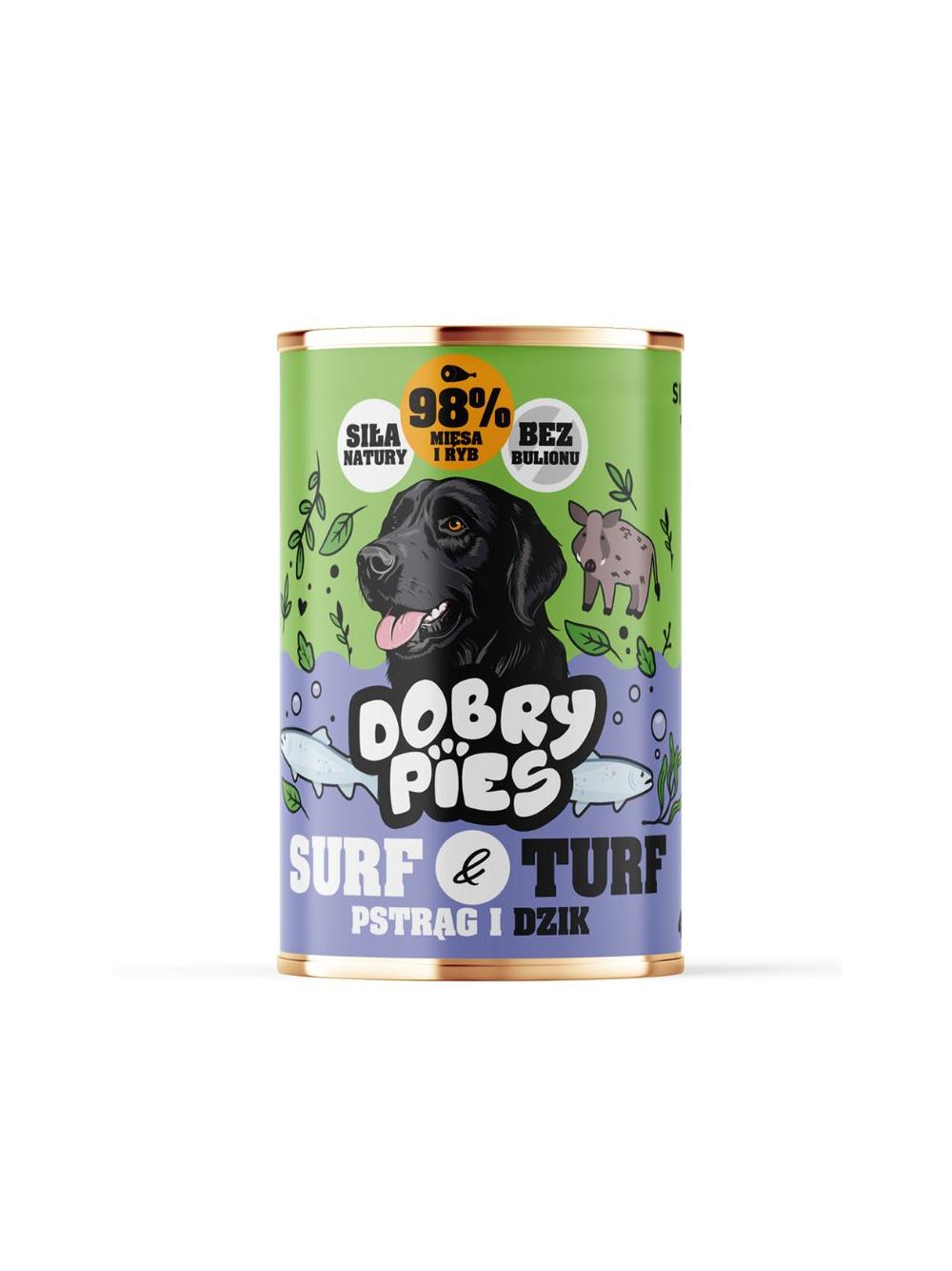 Dobry Pies Pstrąg i dzik 24x400g