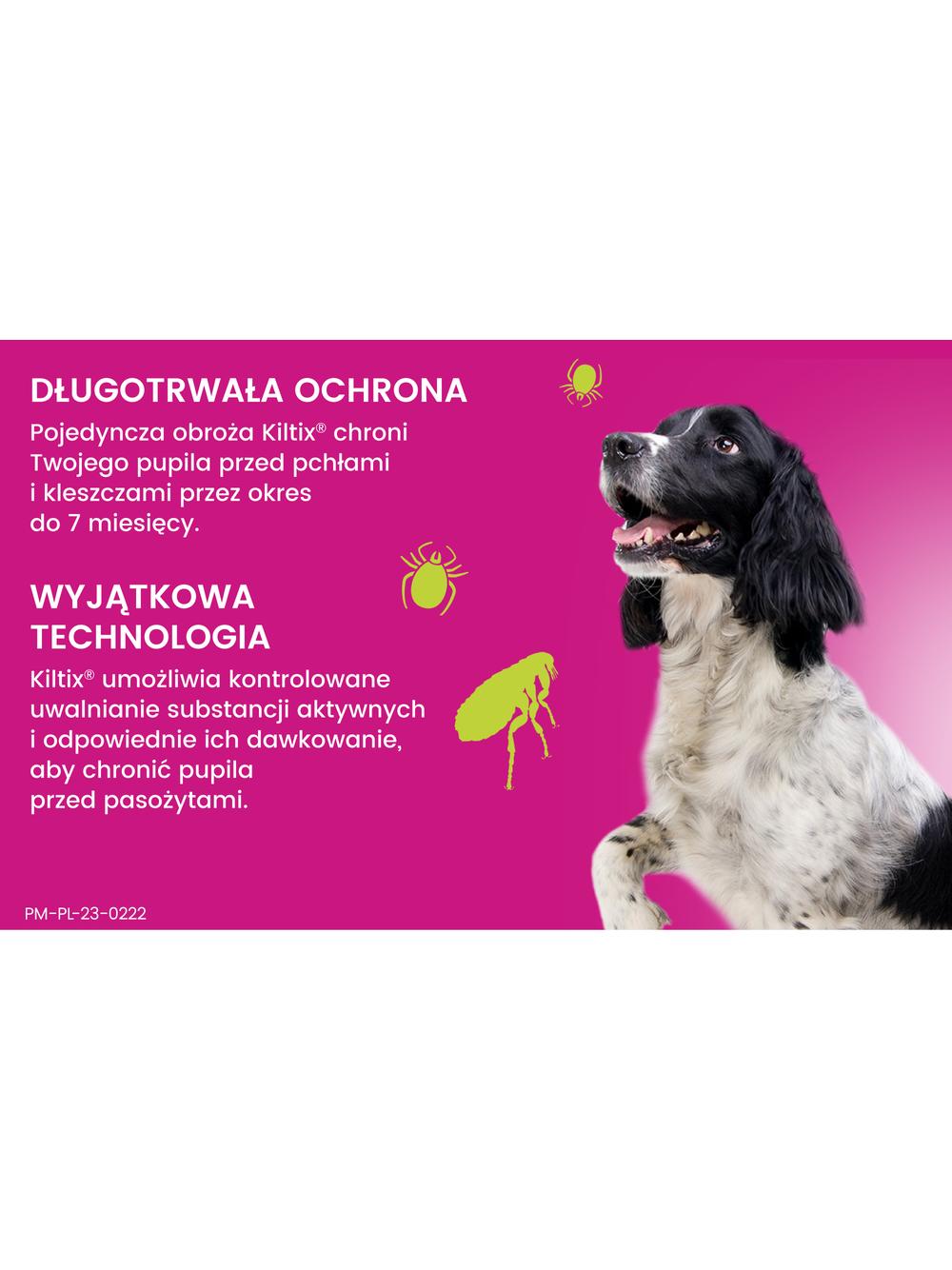 Kiltix Obroża dla psów średnich dł, 53cm+ TRIXIE Szczypce do usuwania kleszczy 9cm