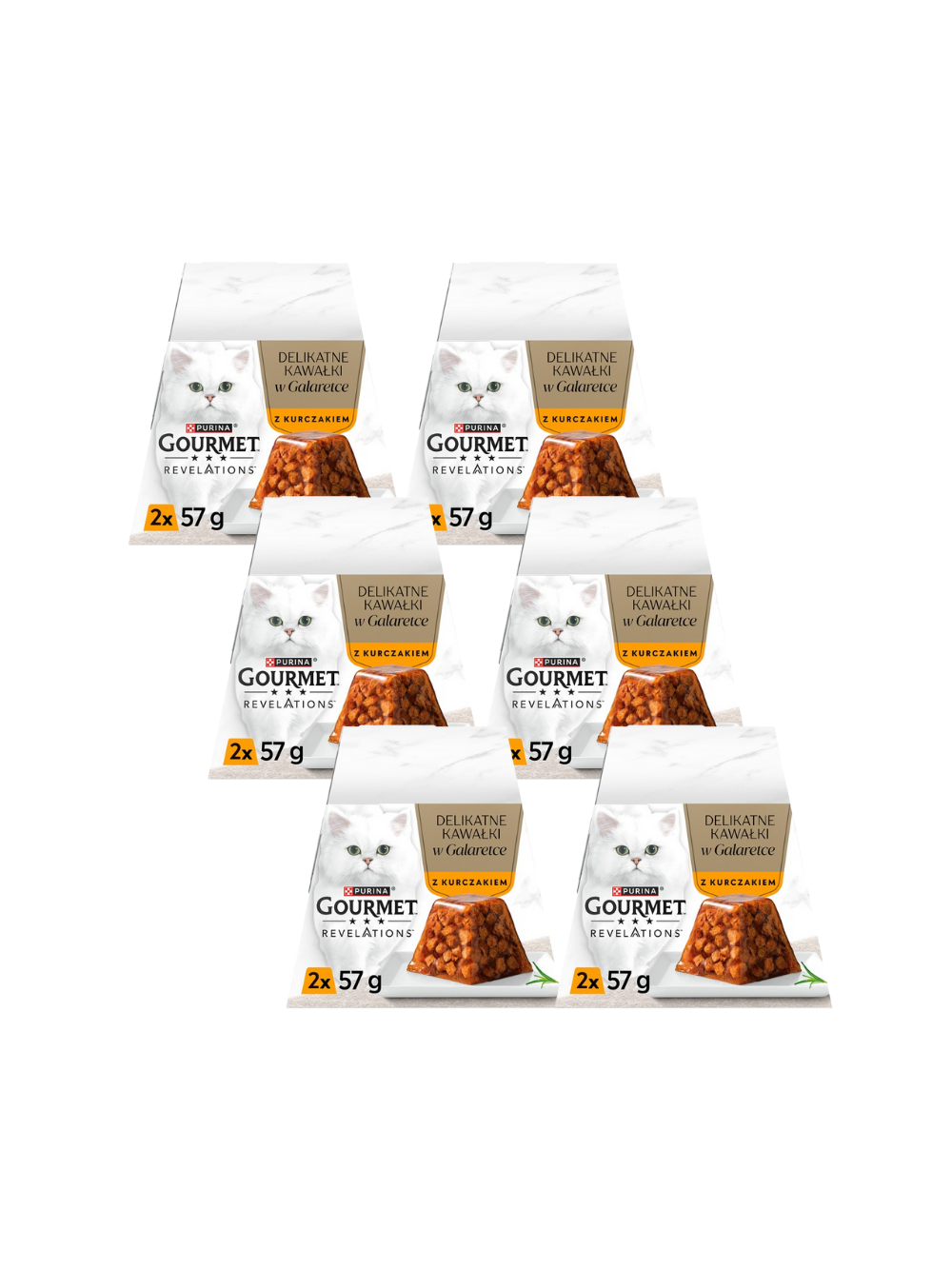 GOURMET Revelations Delikatne Kawałki w Galaretce z Kurczakiem 12x57g (6x2x57g)