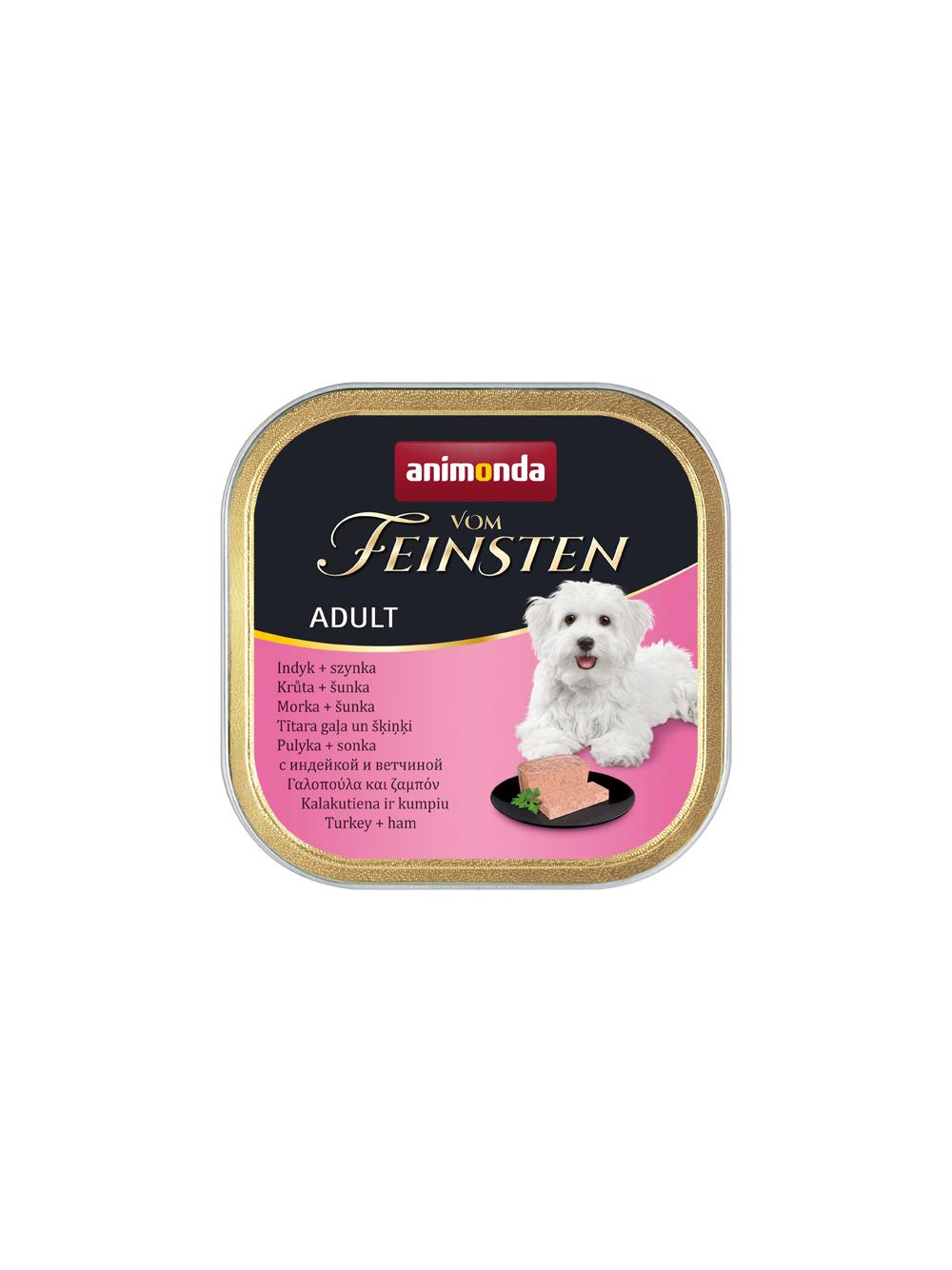ANIMONDA Dog Vom Feinsten Adult indyk z szynką 150g