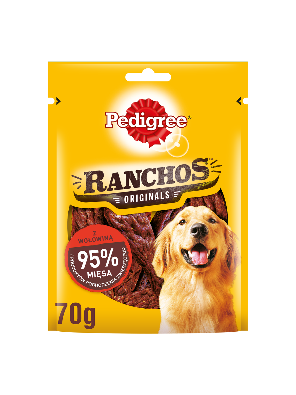 PEDIGREE Ranchos bezzbożowe przysmaki dla psa z wołowiną 7x70g