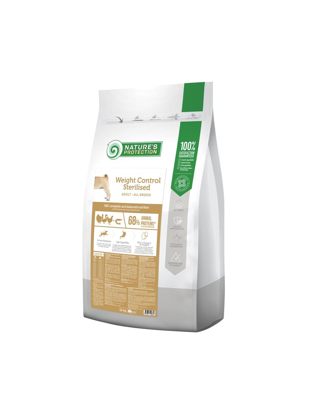 NATURES PROTECTION Weight Control Sterilised Poultry with Krill Adult All Breeds 12kg