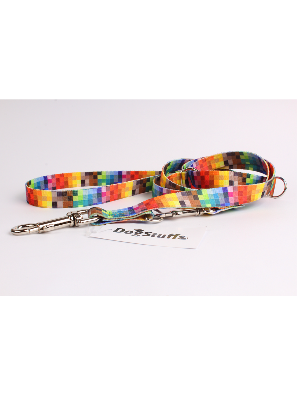 DogStuffs Smycz Regulowana – Piksele 25mm/220cm