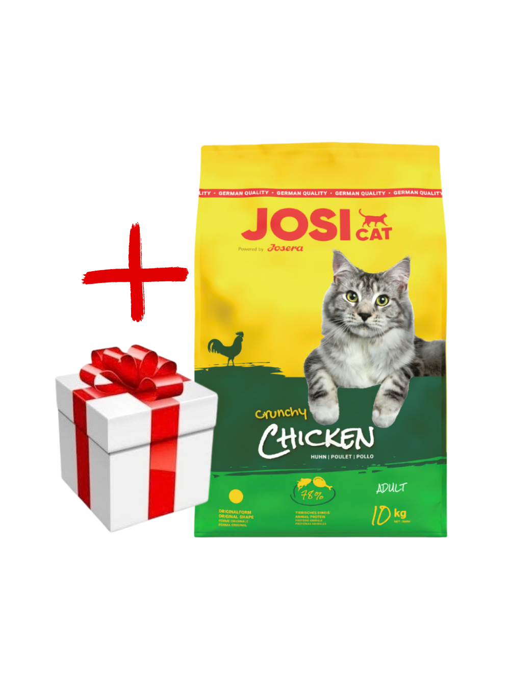 JOSERA JosiCat Crunchy Chicken 10kg + NIESPODZIANKA DLA KOTA GRATIS!