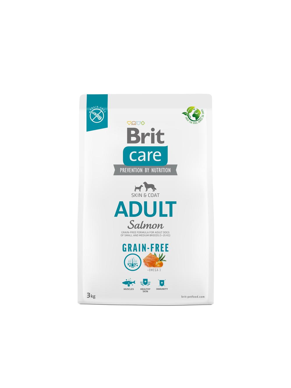 BRIT CARE Grain-free Adult Salmon 3kg / Opakowanie uszkodzone (8251) !!!