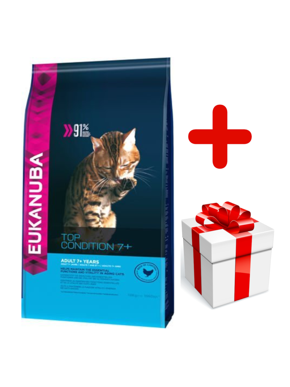 Eukanuba top condition adult 7+ 10kg + niespodzianka dla kota GRATIS!