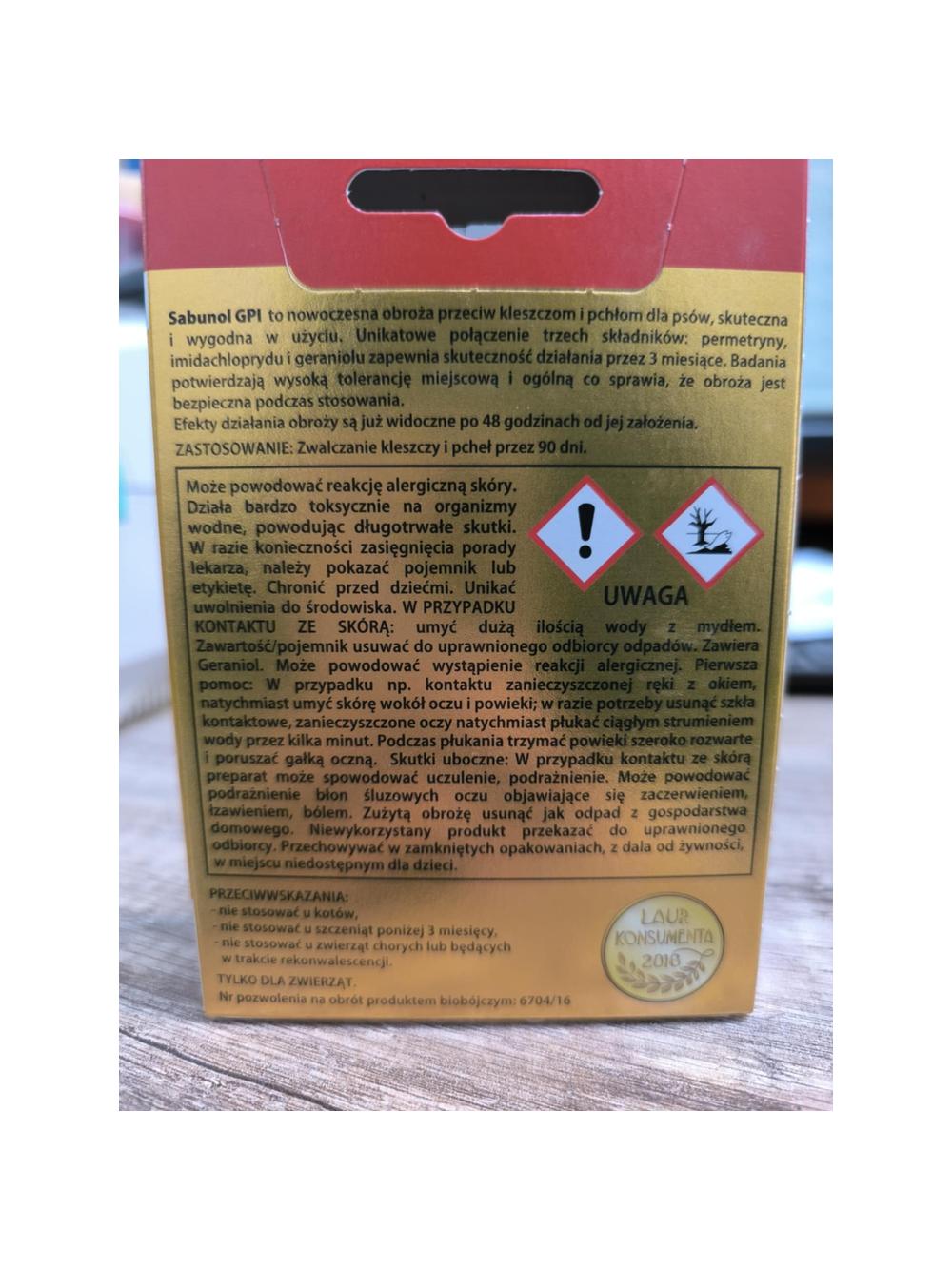 Sabunol - ozdobna czarna obroża przeciw pchłom i kleszczom dla psa 50 cm+TRIXIE Szczypce do usuwania kleszczy 9cm