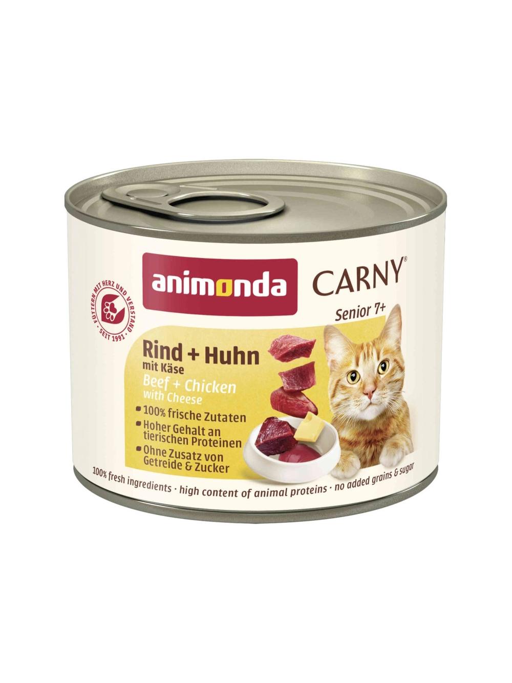 ANIMONDA Cat Carny Senior smak: kurczak z serem 24x200g