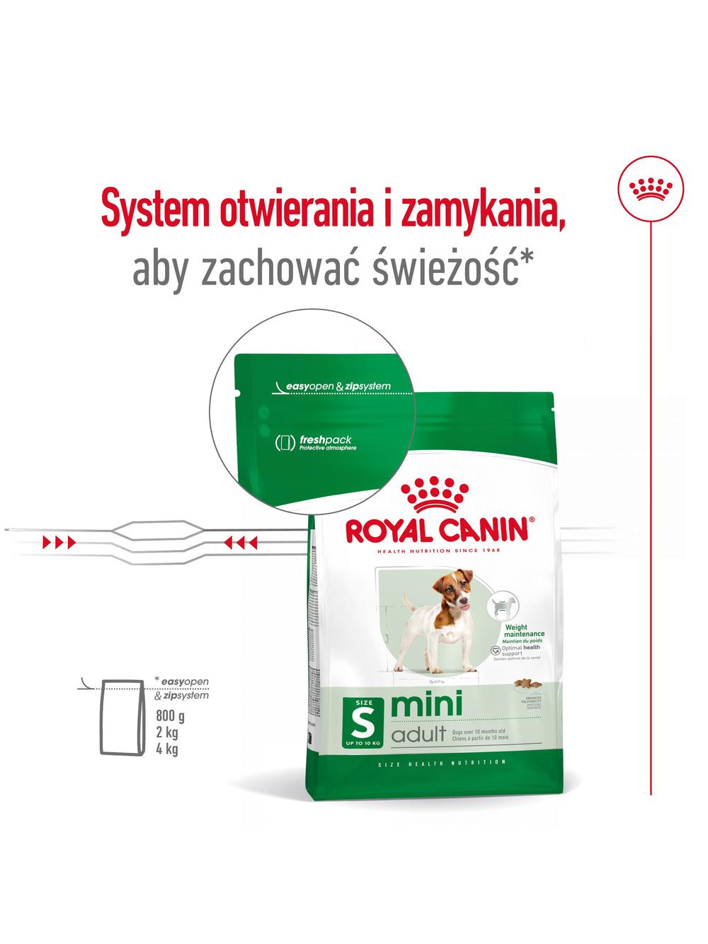 ROYAL CANIN Mini Adult 800g karma sucha dla psów dorosłych, ras małych + niespodzianka dla psa GRATIS
