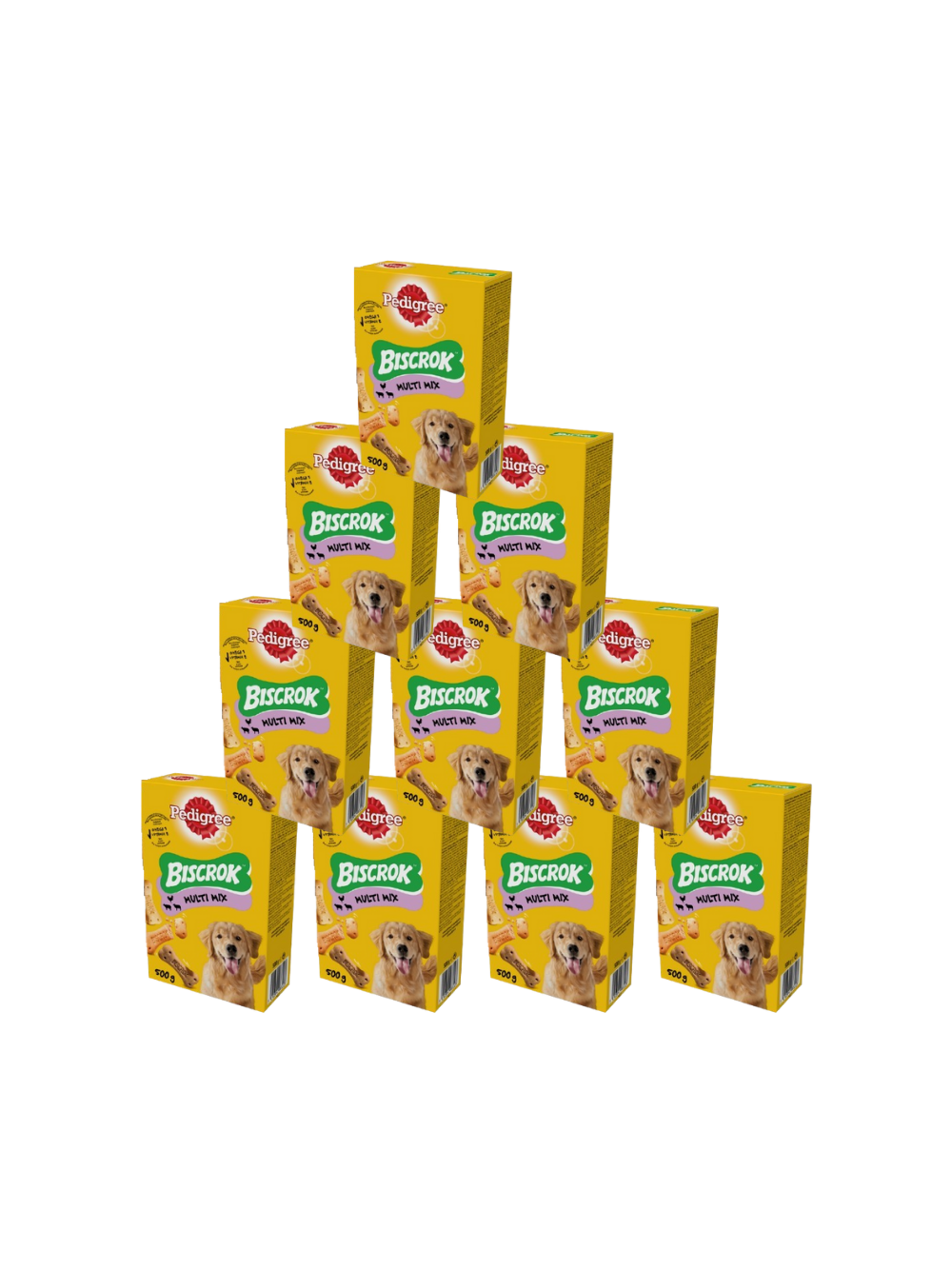 PEDIGREE® Biscrok™ Multi Mix 12x500 g – karma uzupełniająca dla dorosłych psów, o smaku kurczaka, wołowiny i jagnięciny