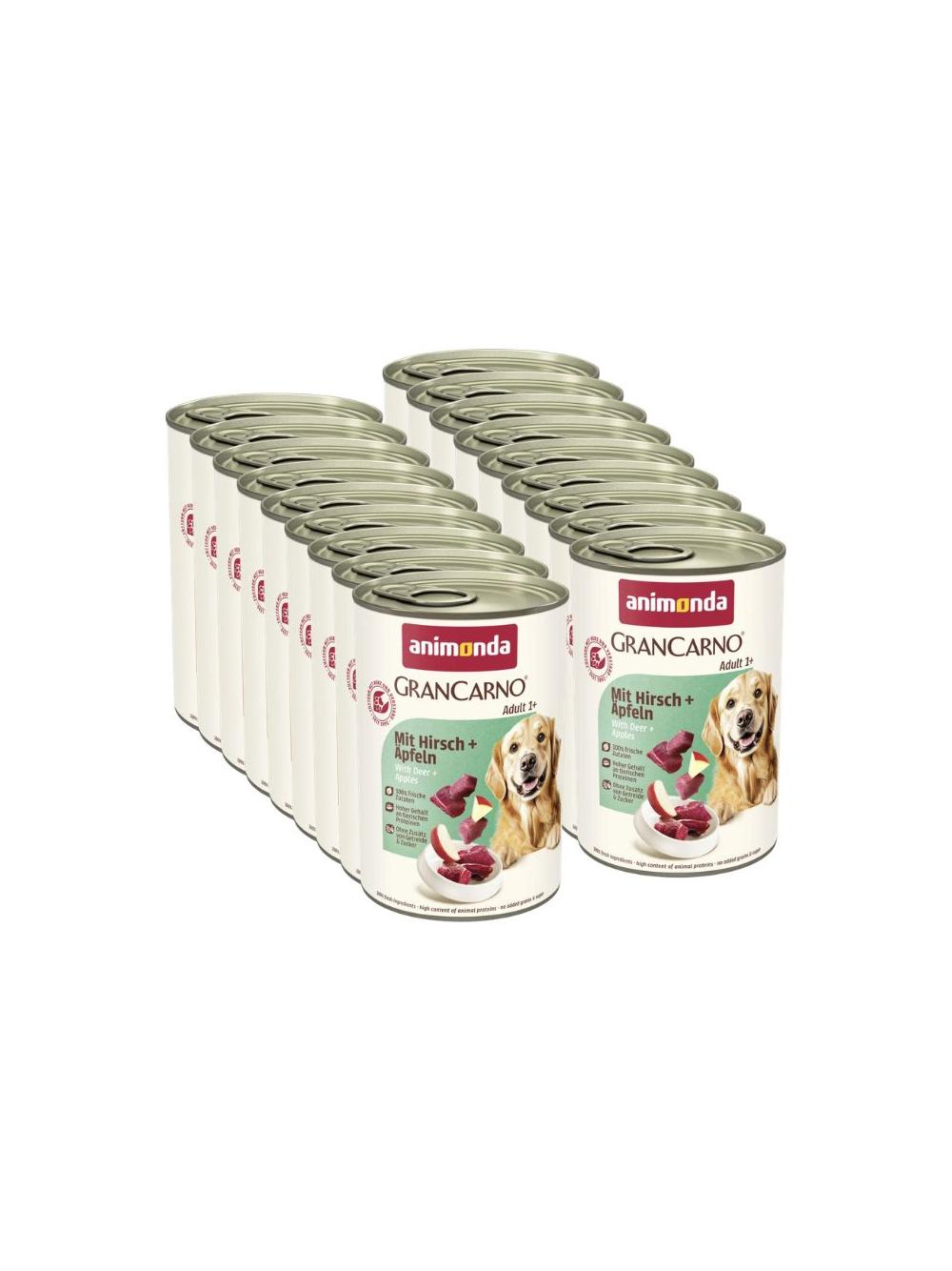 ANIMONDA GranCarno Adult Dog smak: Jeleń i jabłko 18x400g