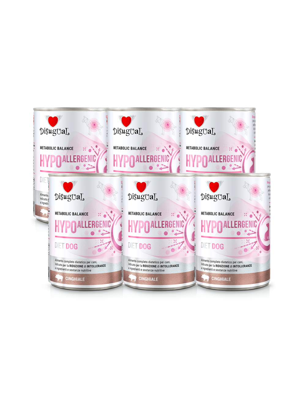 Disugual Karma mokra dla psa Weterynaryjna HYPOALLERGENIC Dzik (dorosły) 6x400g