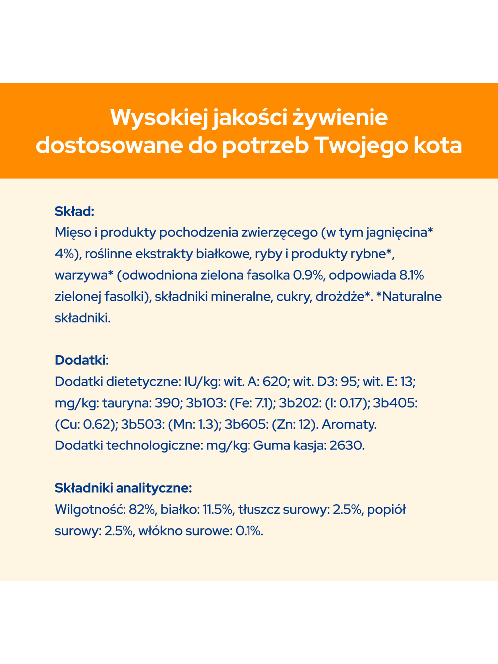 PURINA Cat Chow Adult Karma dla kotów z jagnięciną i zieloną fasolką w galaretce 10x85g