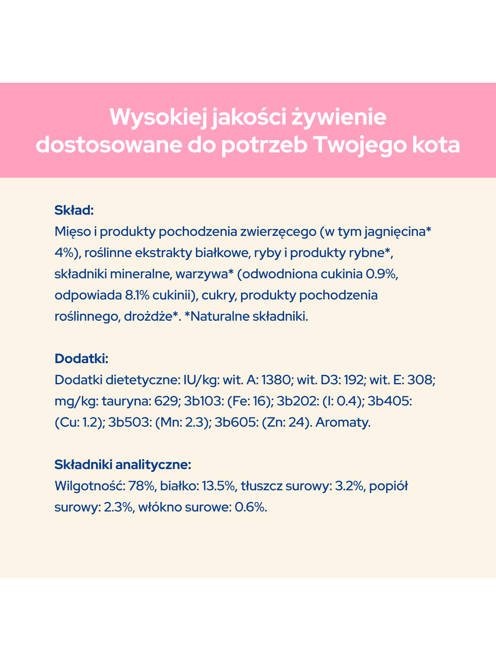 CAT CHOW Kitten Karma dla kociąt z jagnięciną i cukinią w sosie 10x85g