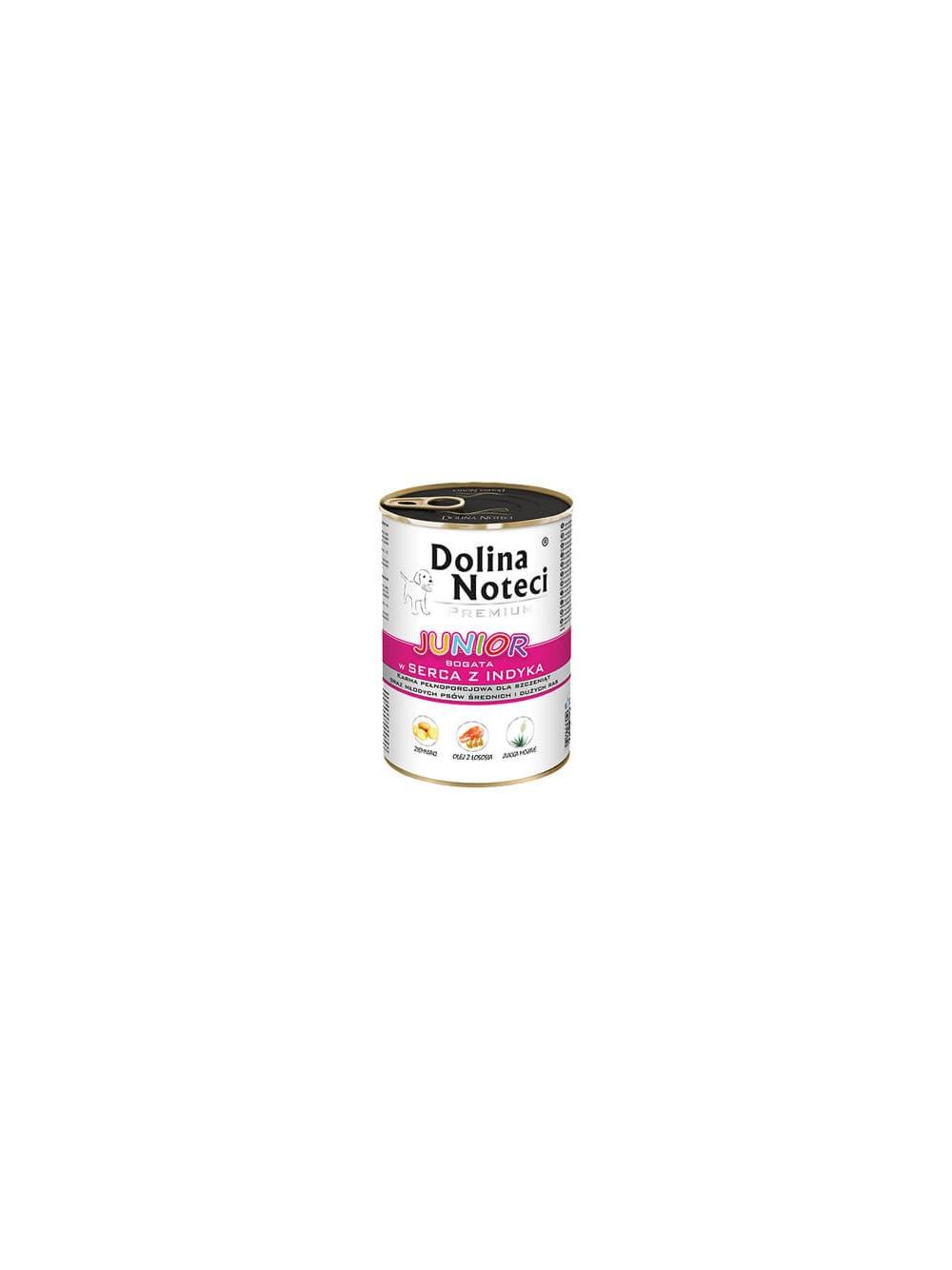 DOLINA NOTECI PREMIUM Junior bogata w serca indyka 12x400g