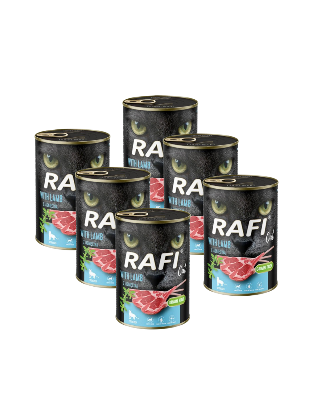 RAFI Cat Adult Sterilised z jagnięciną 6x400g