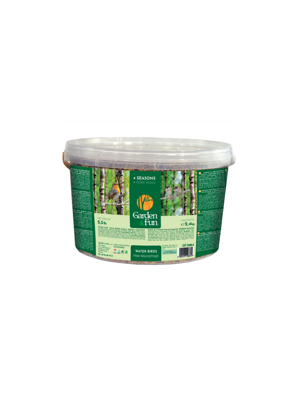 GARDEN FUN karma dla ptaków wolnożyjących wiaderko 2,4kg