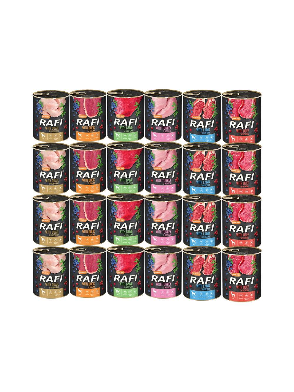 DOLINA NOTECI Rafi dla psa mix smaków 24x800g