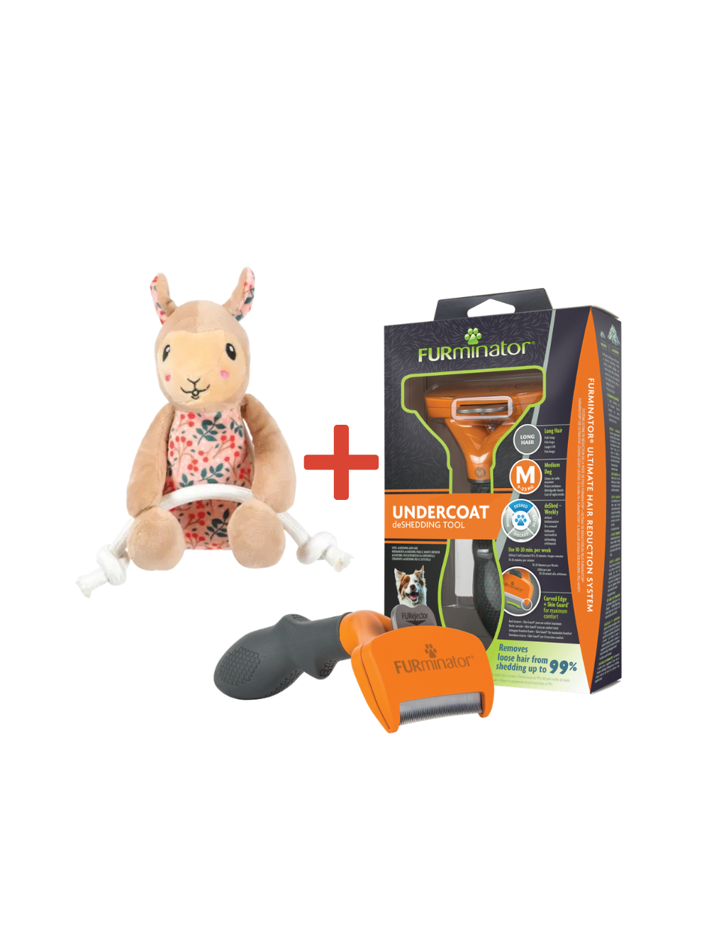 FURMINATOR dla psów długowłosych Medium + Zabawka dla psa GRATIS!