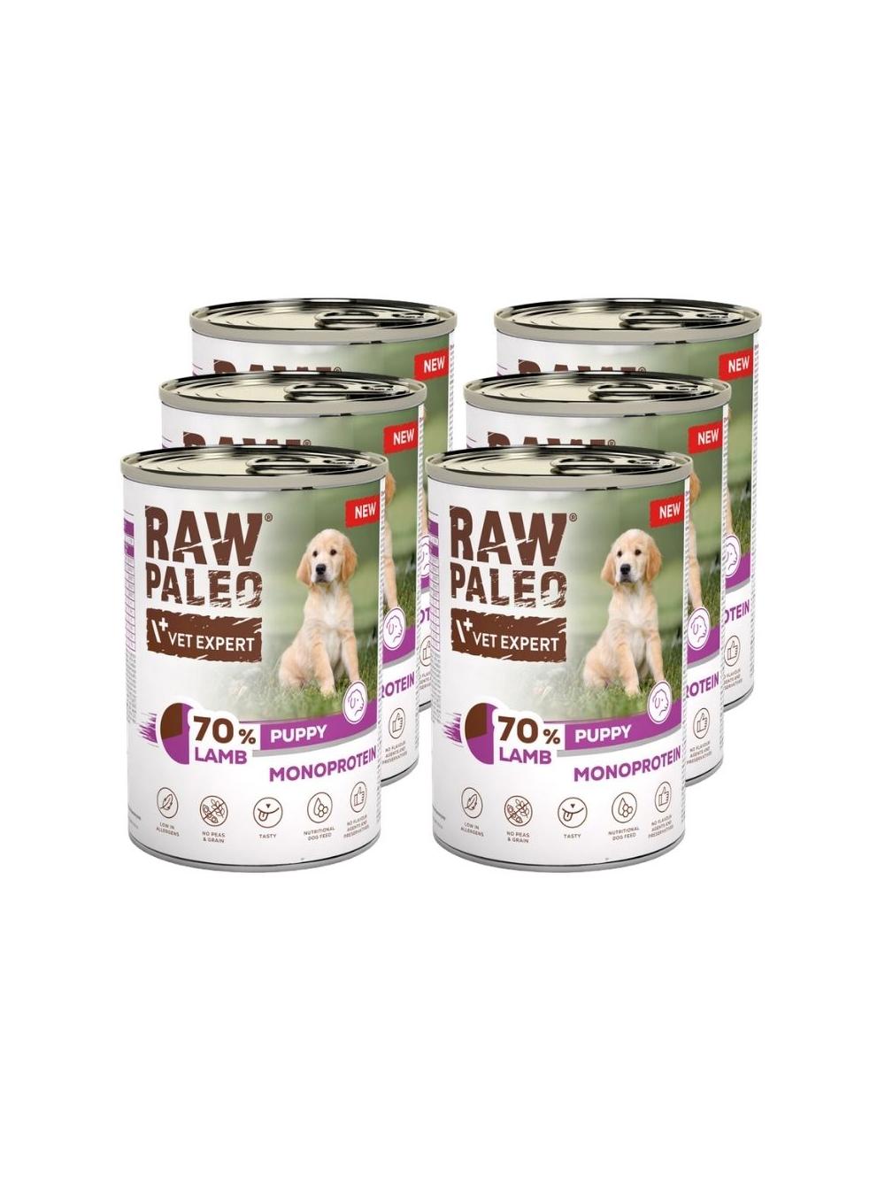 Vetexpert Raw Paleo Monoprotein Puppy Lamb 6x400g