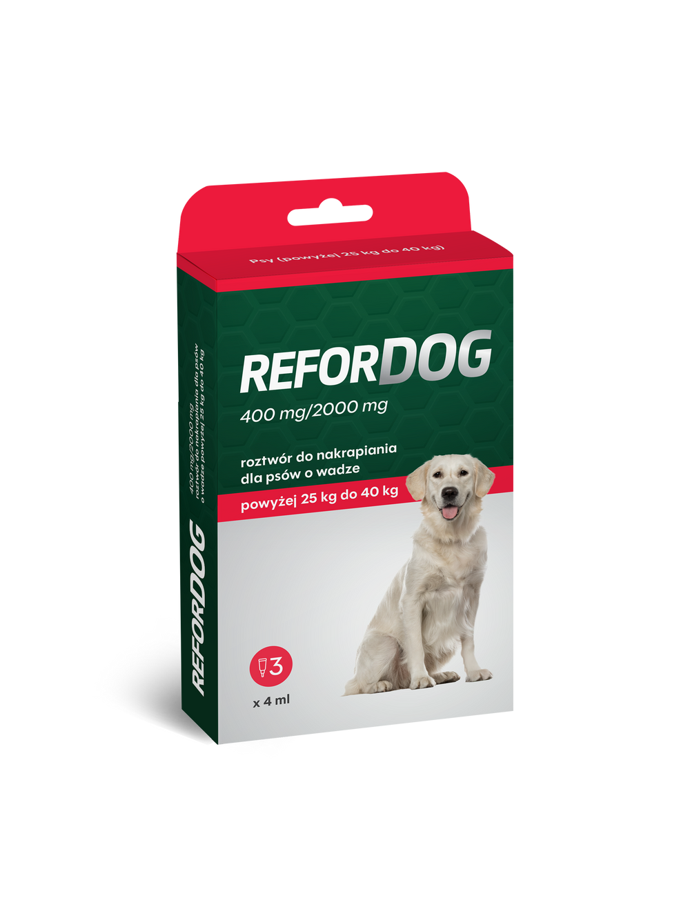 Refordog dla psów 25–40 kg 3 pipety x 4,0ml + MISKA GRATIS !