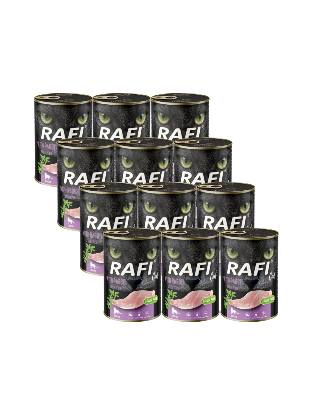 RAFI Cat Adult Sterilised z królikiem 12x400g