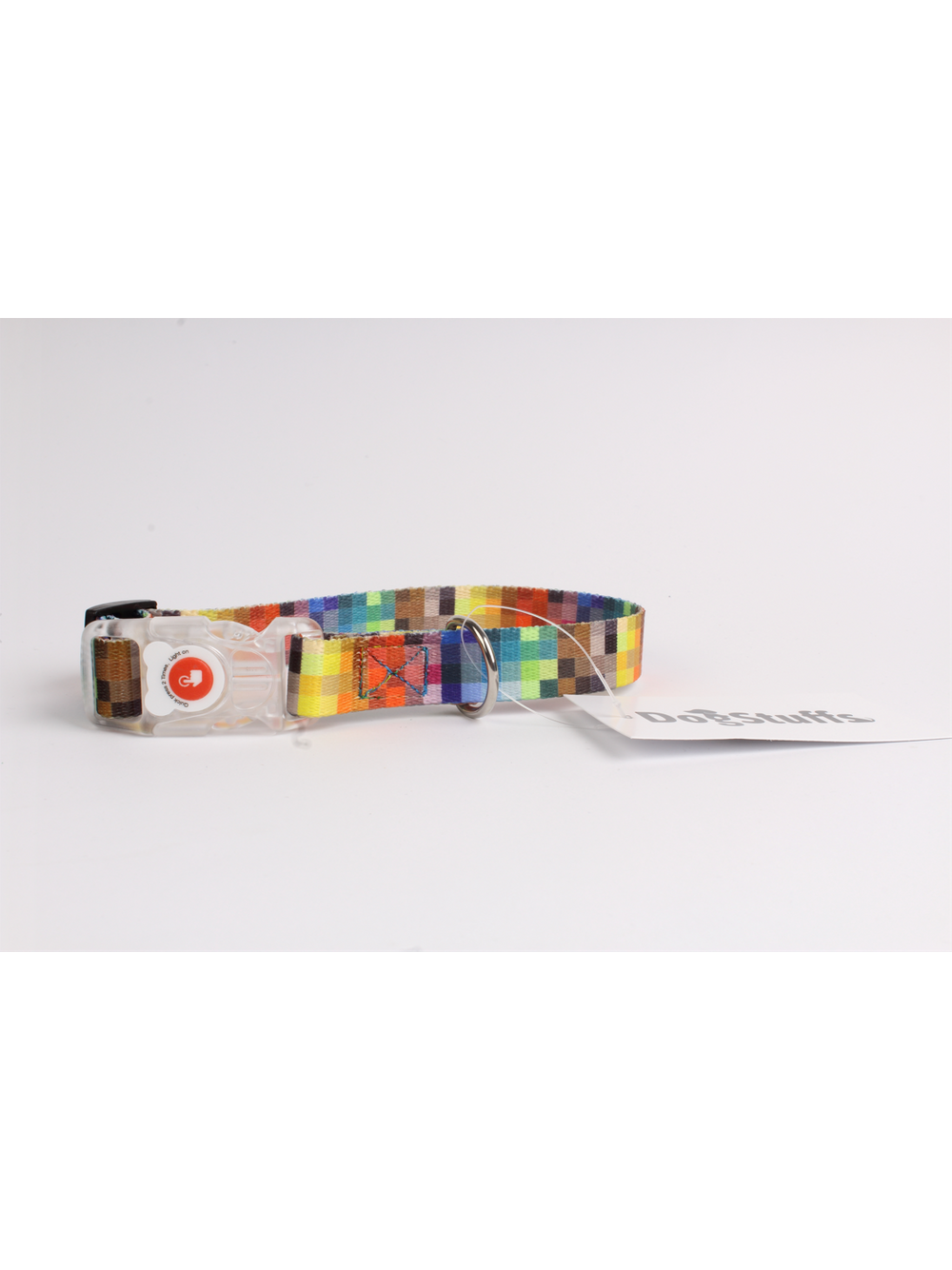 DogStuffs Obroża z klamrą LED 20mm/20-35cm piksele