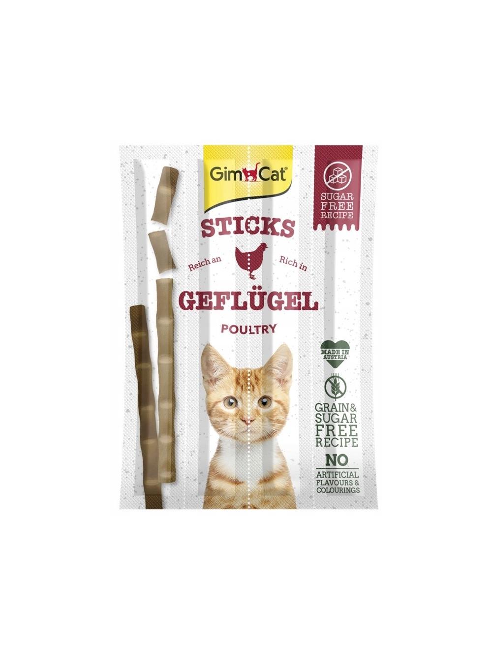 GIMCAT Sticks z drobiem i wątróbką 4szt