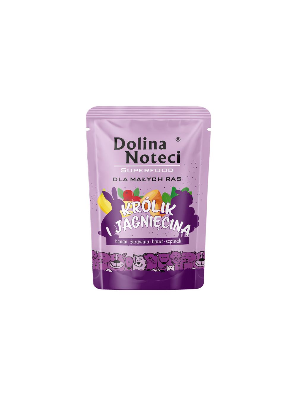 Dolina Noteci Superfood Karma mokra dla psów małych ras królik i jagnięcina 10x100 g