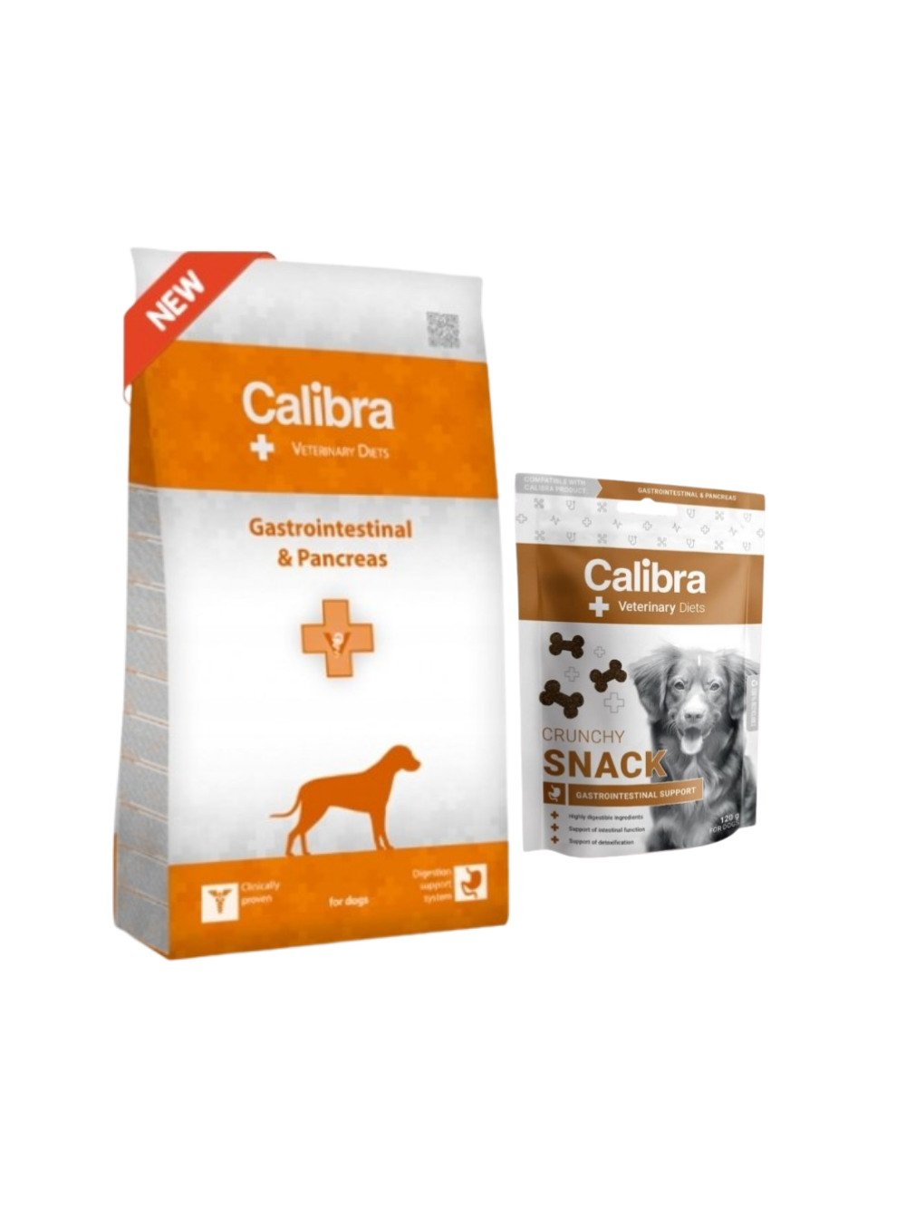 Calibra Veterinary Diets Dog Gastro and Pancreas 2kg + Calibra VD Gastrointestinal Crunchy Snack 120g
