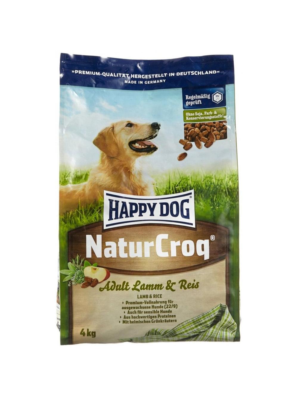 Happy Dog Naturcroq jagnięcina/ryż 4kg + niespodzianka dla psa GRATIS!