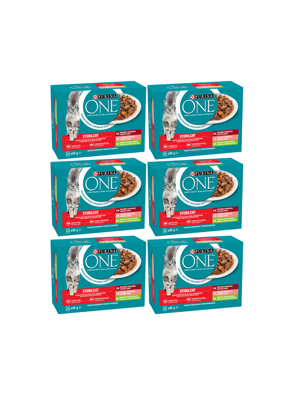 Purina One Sterilcat mix smaków 6x(12x85g)