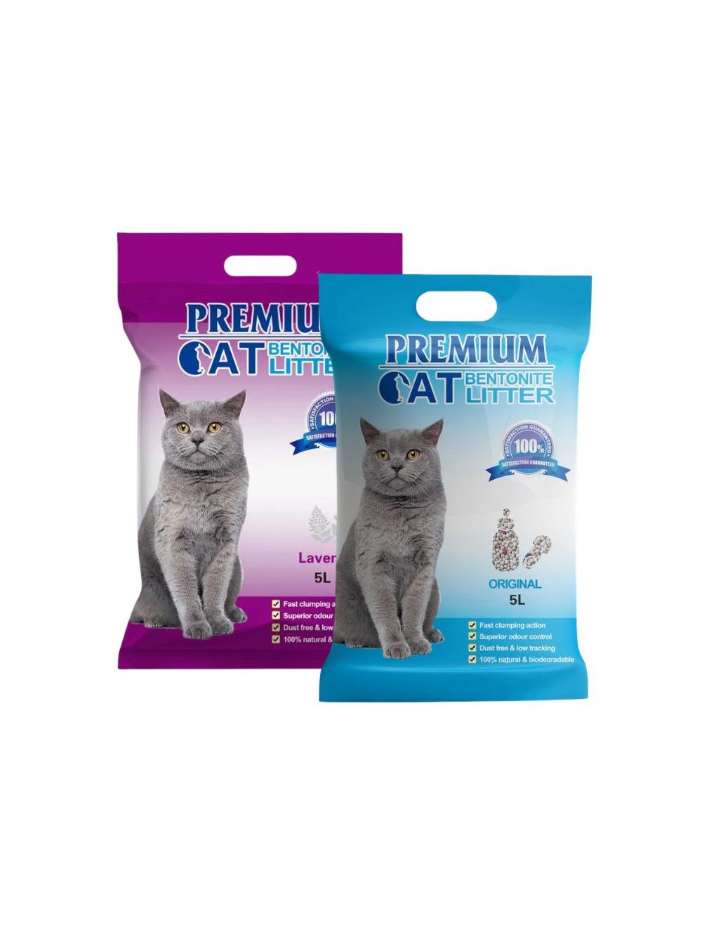 Premium Cat Żwirek Bentonitowy Zbrylający - Mix 2x5L