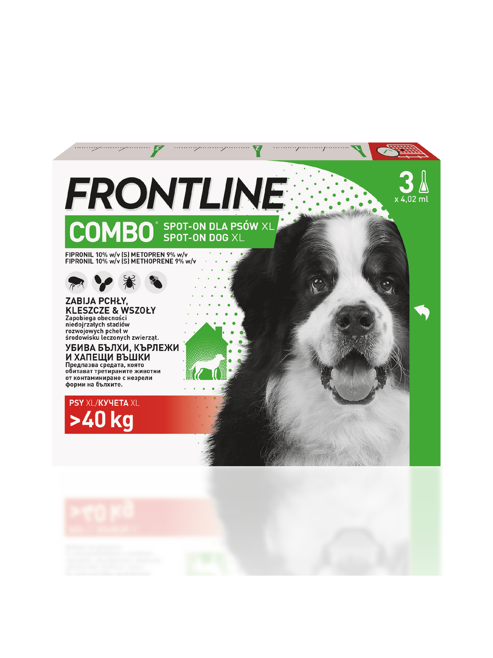 FRONTLINE Combo Spot -On Pies XL powyżej 40kg (pipeta 3x 4,02ml)