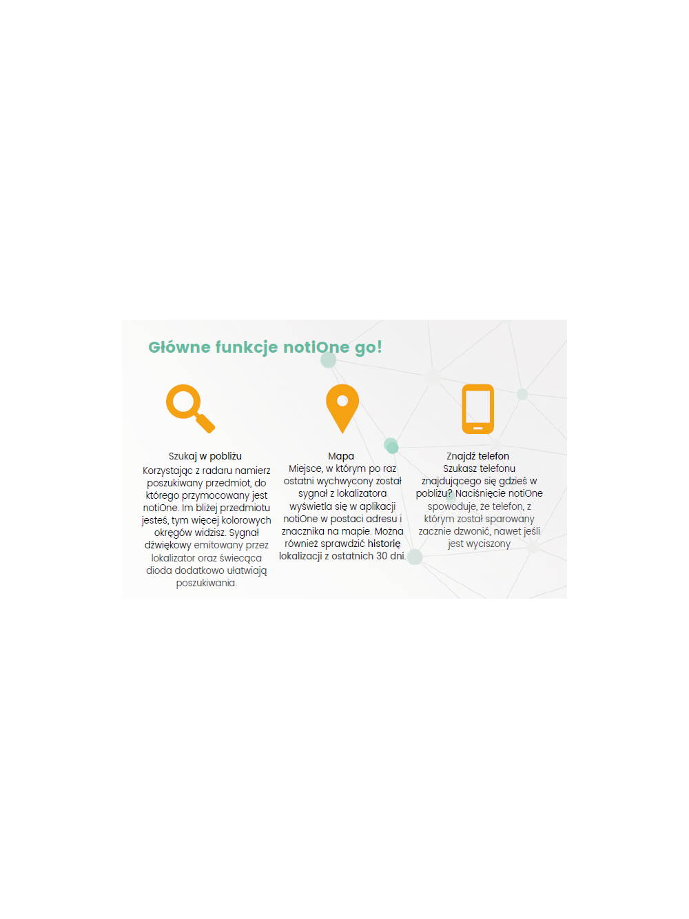 NotiOne go! - lokalizator bluetooth kolor czerwony