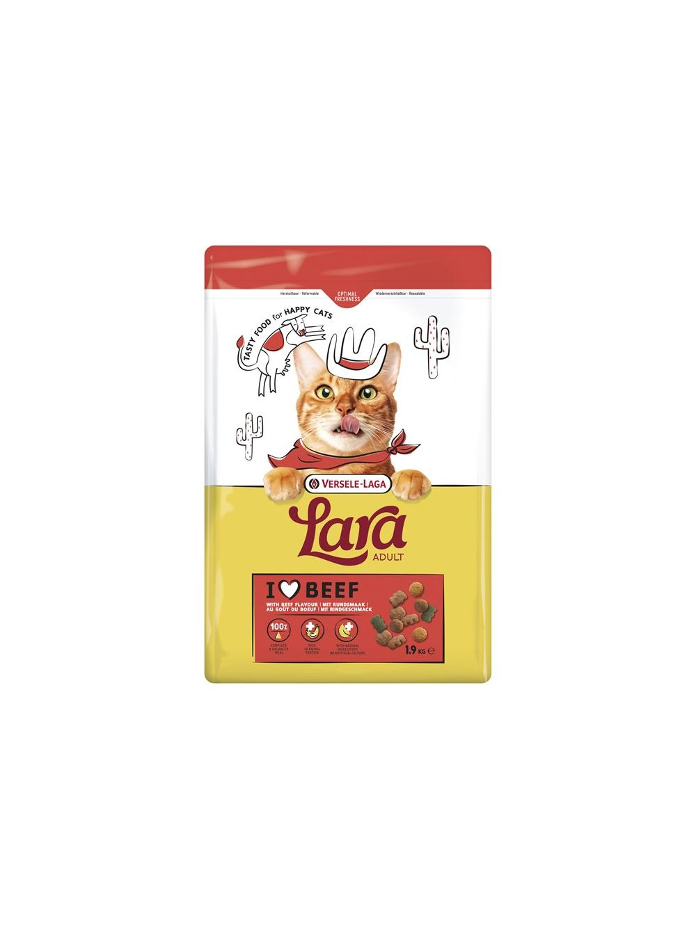 VERSELE-LAGA Lara Adult Beef 1,9kg - karma dla kotów dorosłych o smaku wołowiny