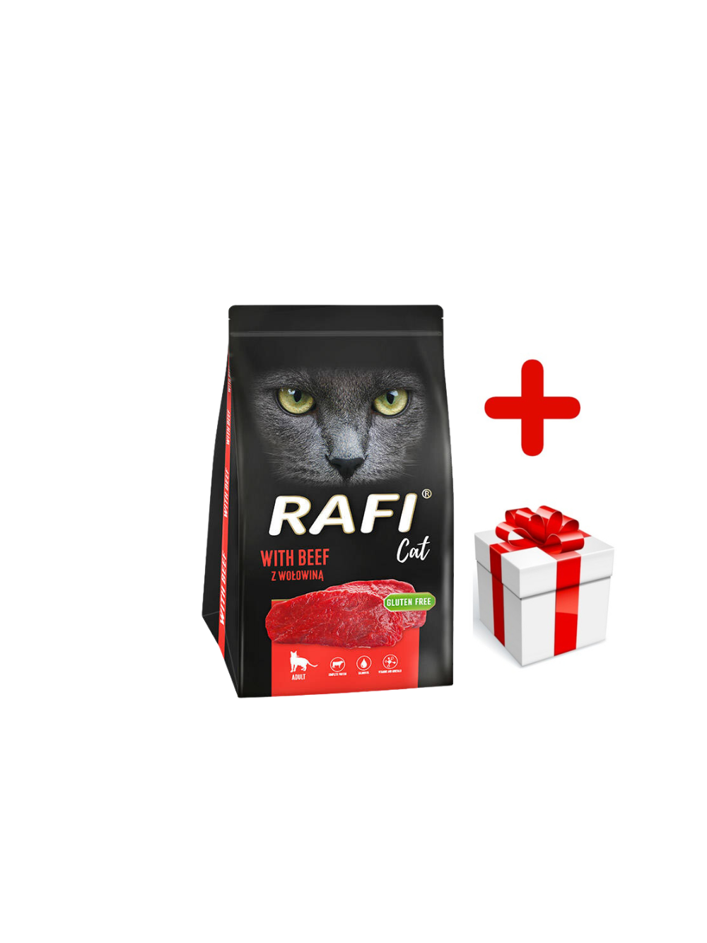 DOLINA NOTECI Rafi Cat karma sucha dla kota z wołowiną 1,5kg + niespodzianka dla kota GRATIS!