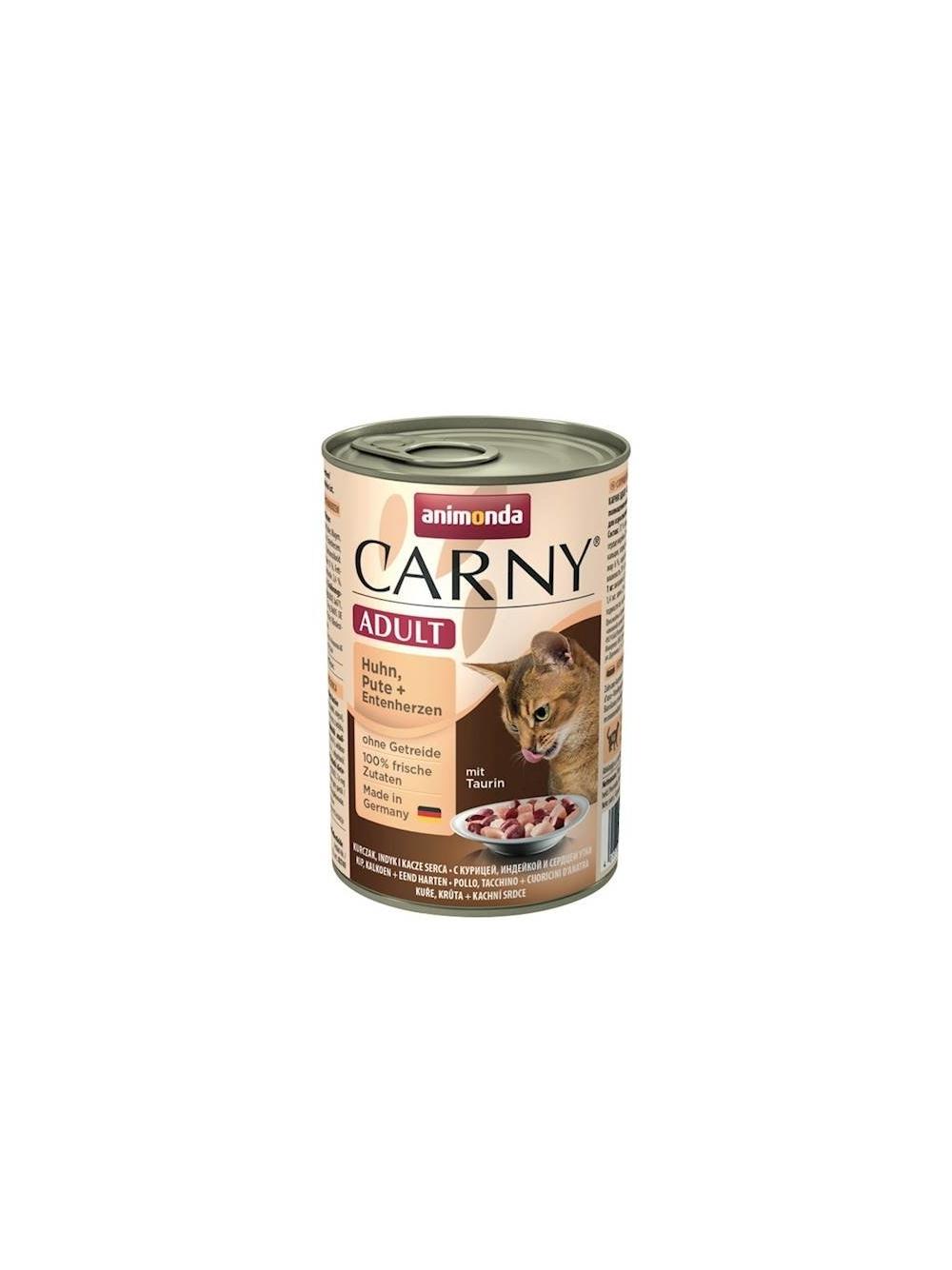 ANIMONDA Cat Carny Adult smak: kurczak, indyk i serca kaczki 12x400g
