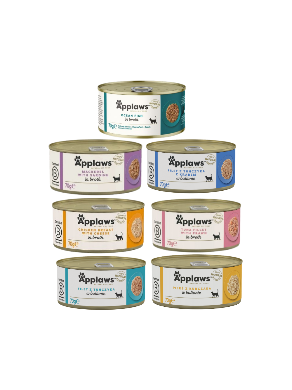 Applaws Cat Mix Smaków 7x70g PUSZKA