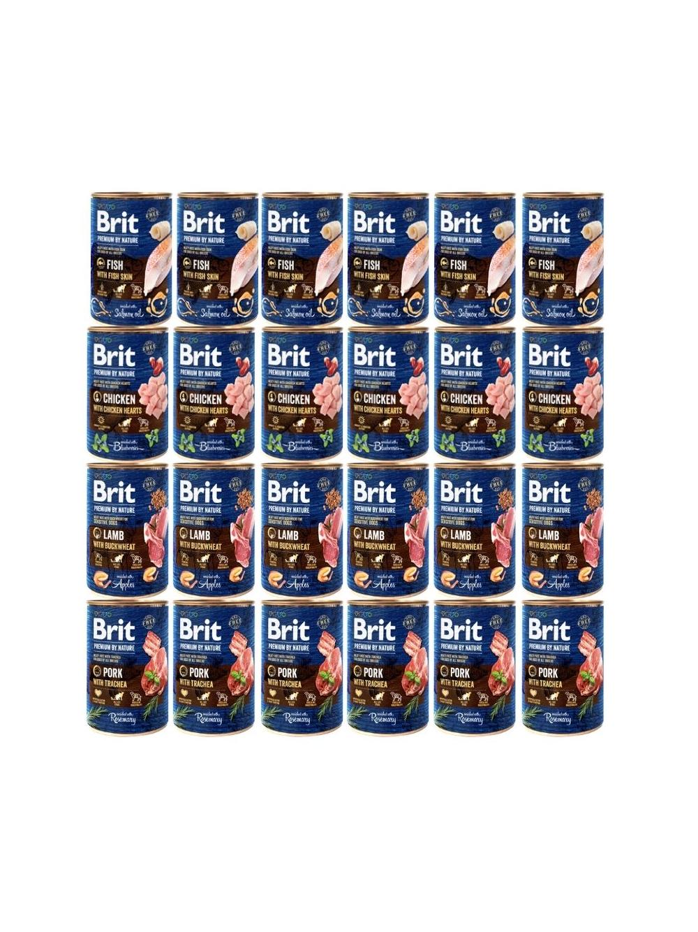 Brit Premium by Nature mix smaków 24x400g