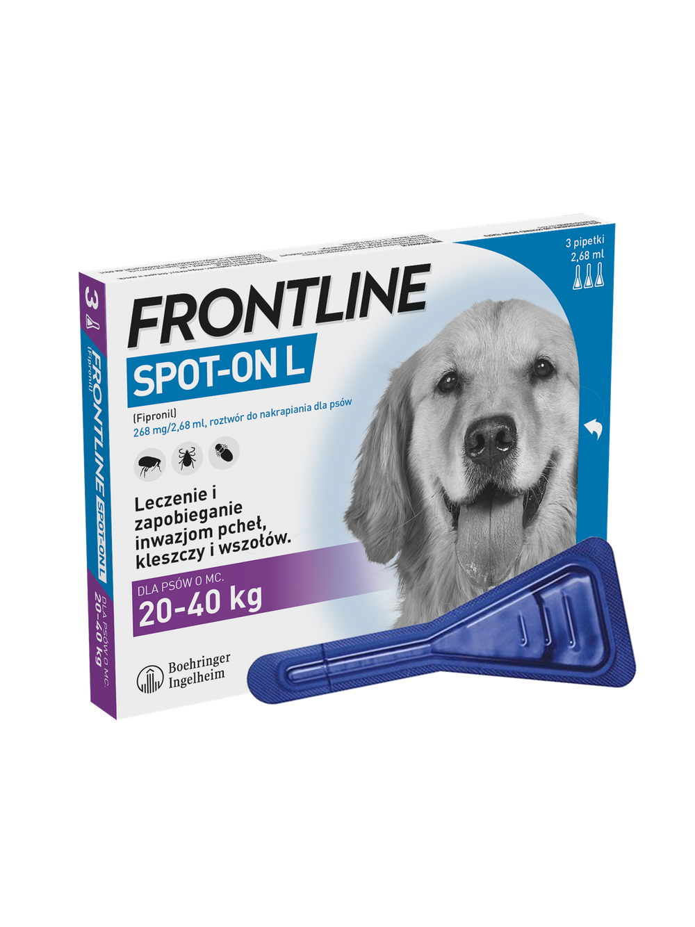 Frontline Spot On Pies L 20-40 kg trójpak L 3x2,68 ml