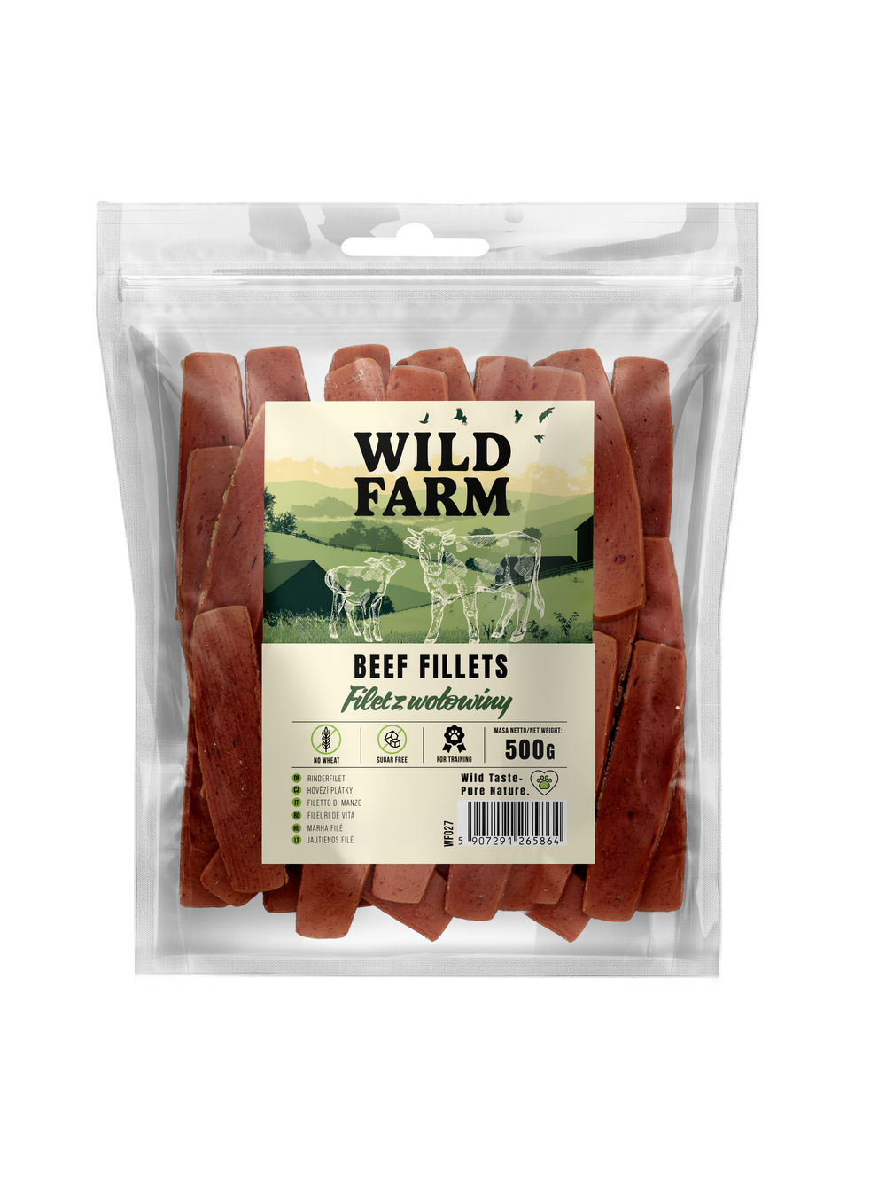 WILD FARM filet z wołowiny 500g przysmak dla psa