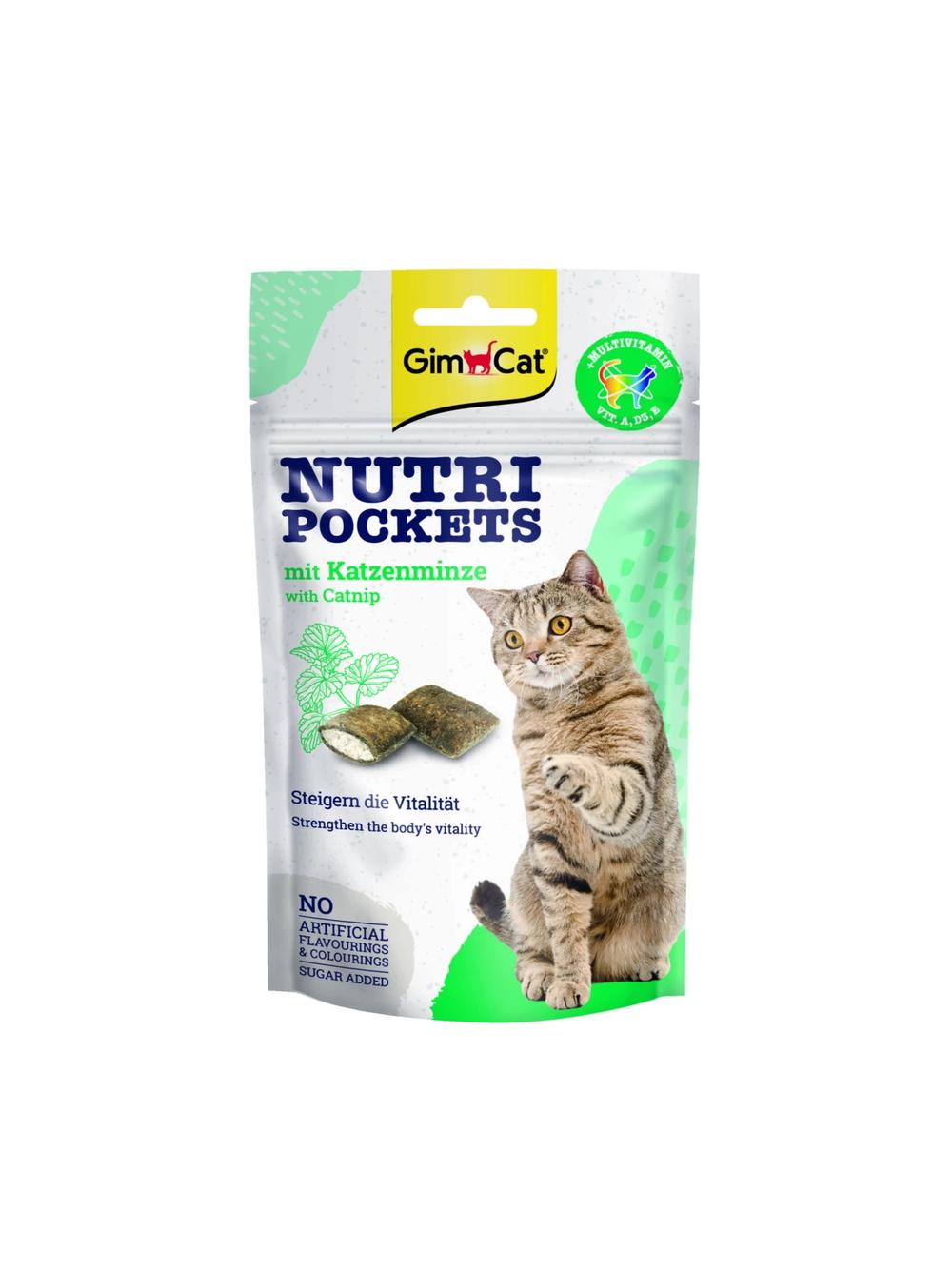 GIMCAT NUTRI POCKETS Przysmak z kocimiętką 60g