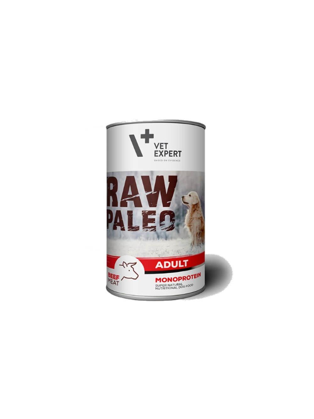 Vetexpert RAW PALEO adult beef 12x400g - wołowina puszka