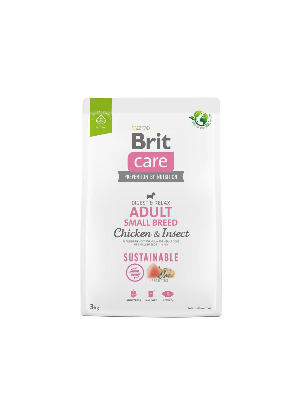 BRIT CARE Dog Sustainable Adult Small Breed Chicken & Insect 3kg